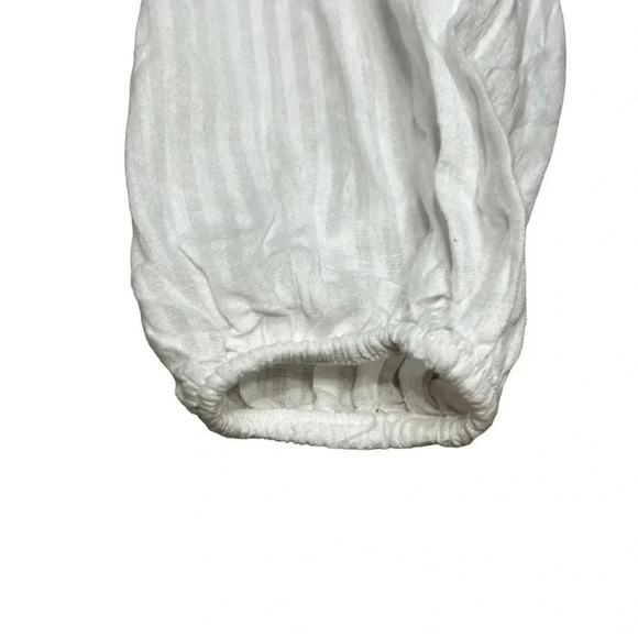 AE,peplum,front tie knot,peasant sleeves top, linen cotton,striped,NWT,striped - Picture 10 of 15